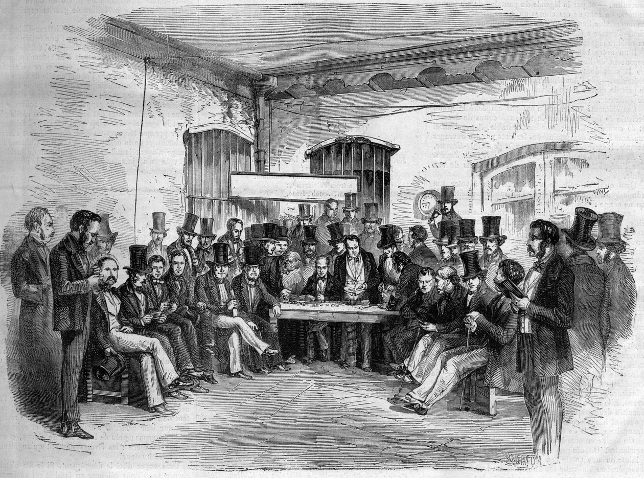 The Stock Exchange - Buenos Aires, Argentina 1868 by Unknown artist