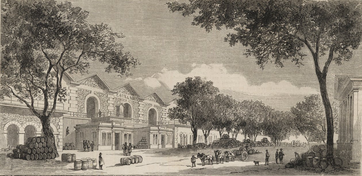 The Wines Warehouse in Paris in 1861 - Eaux de Vie District by Unknown artist