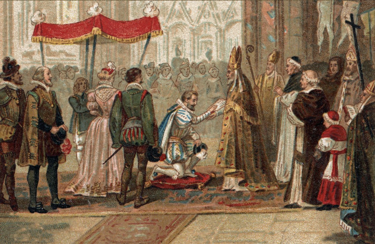 The abjuration of Henry IV King of France at Saint Denis on July 25 by Unknown artist