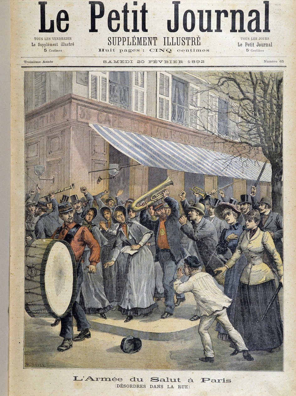 The Salvation Army in Paris (disorder in the street) - in “Le Petit Journal” of 20/02/1892 by Unknown artist