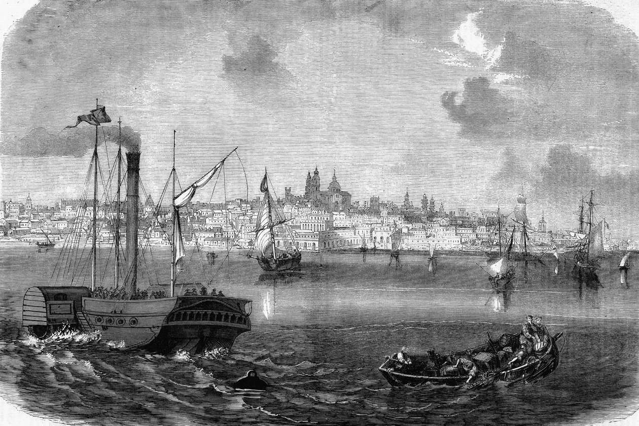 The city of Montevideo in Uruguay in 1864 by Unknown artist