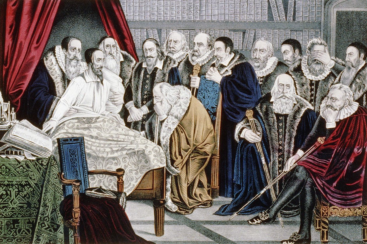 The Death of Calvin (1509 - 1564) on 24/05/1564 by Unknown artist