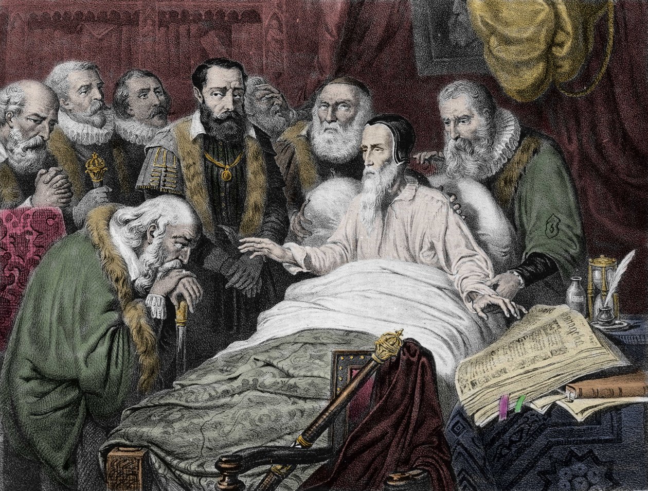 The death of Jean Calvin by Unknown artist