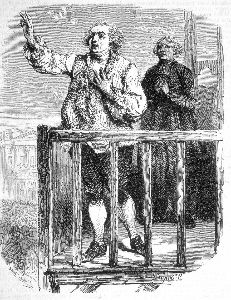 The death of Louis XVI. Engraving 19th century by Unknown artist
