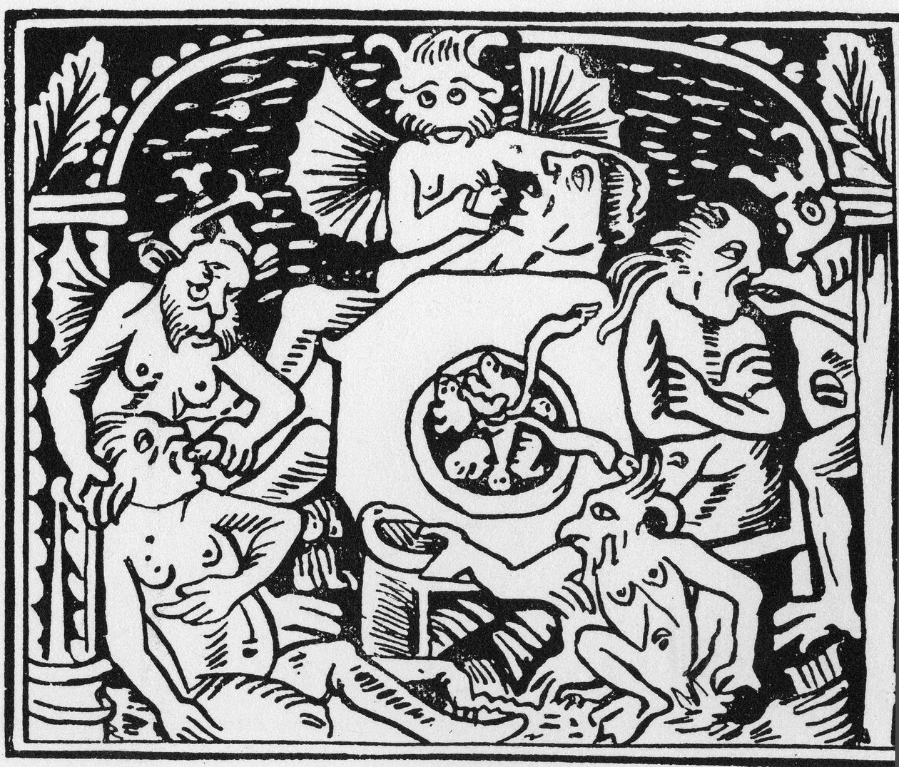 The Devils Tormentors Force Toads and Snakes to the Gluttons (in 