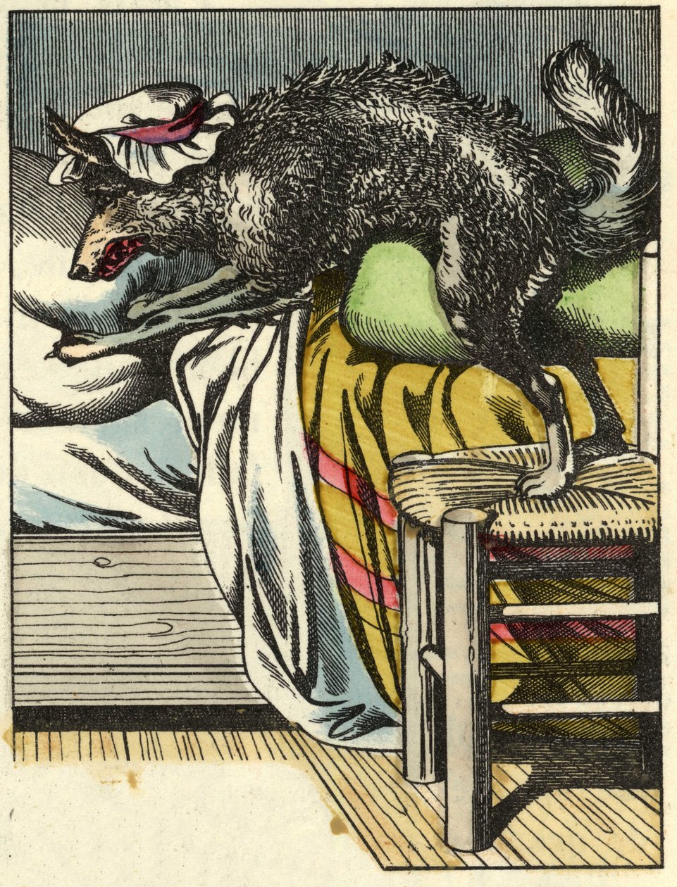 The disguise wolf takes the Grandma
