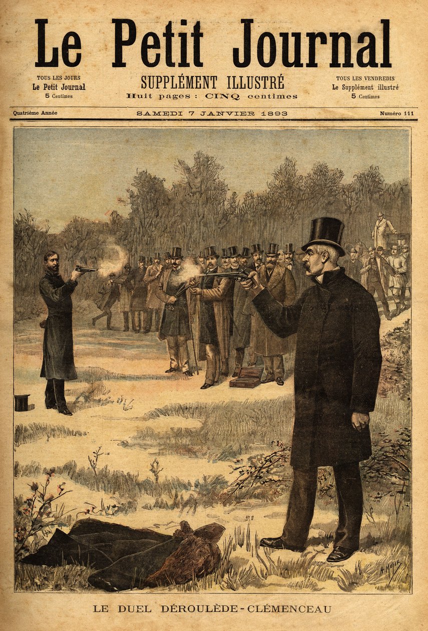 The Duel with the Pistol Between Paul Deroulede and Georges Clemenceau by Unknown artist
