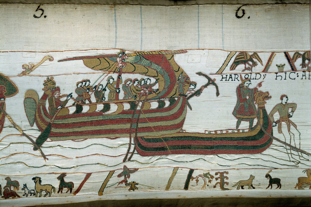 The fleet of Harold caught in the storm by Unknown artist