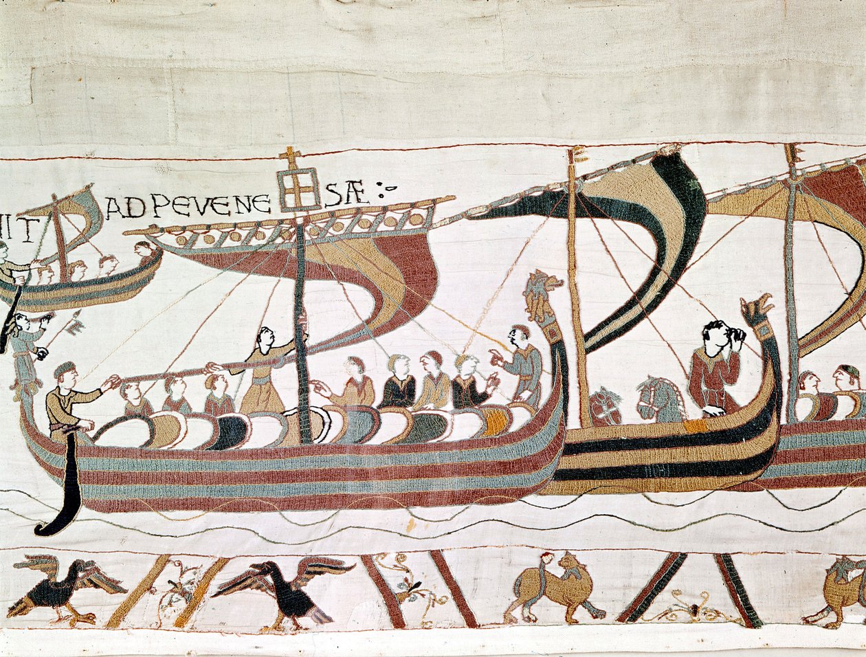 The Fleet of William I the Conqueror en route to England - Bayeux Tapestry by Unknown artist