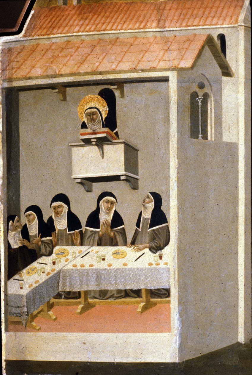 The good sisters eat fish. 13th century by Unknown artist
