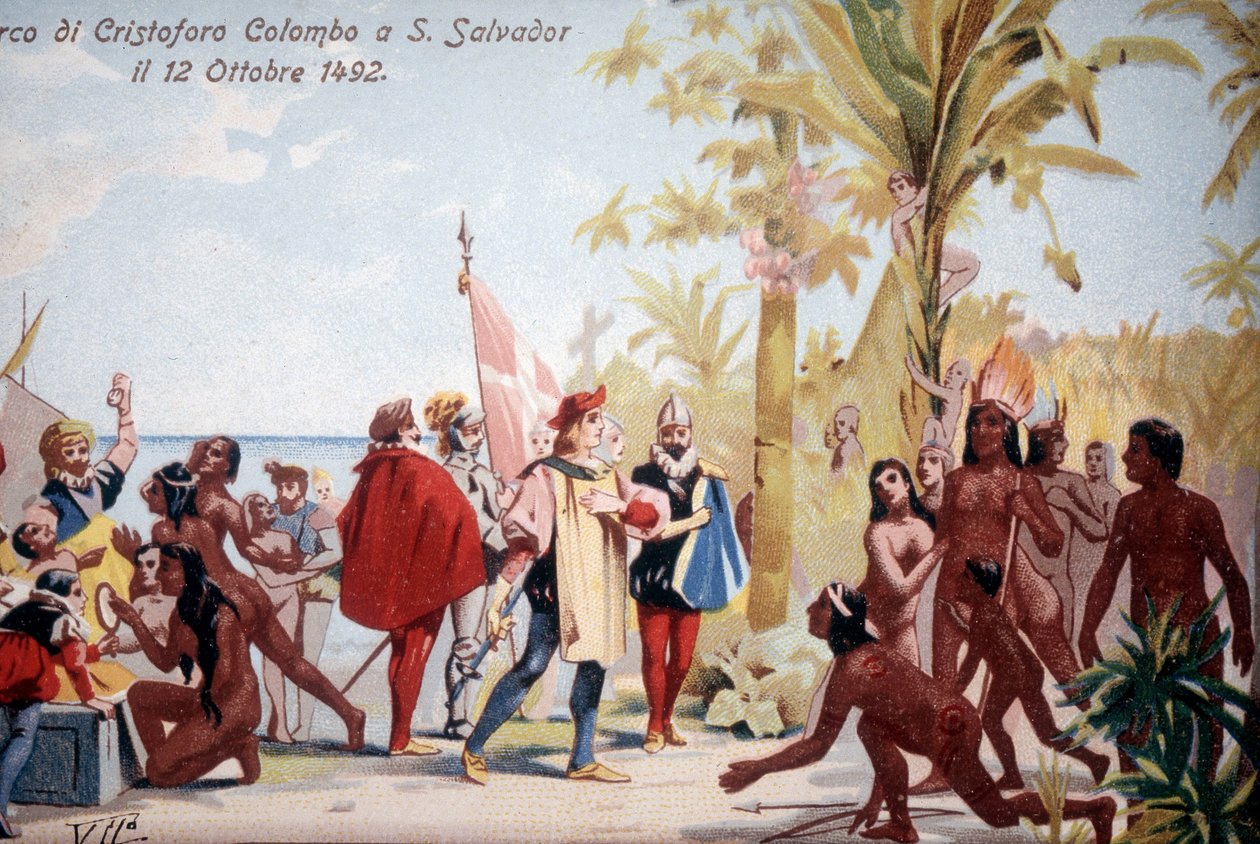 The Landing of Christopher Columbus in San Salvador by Unknown artist