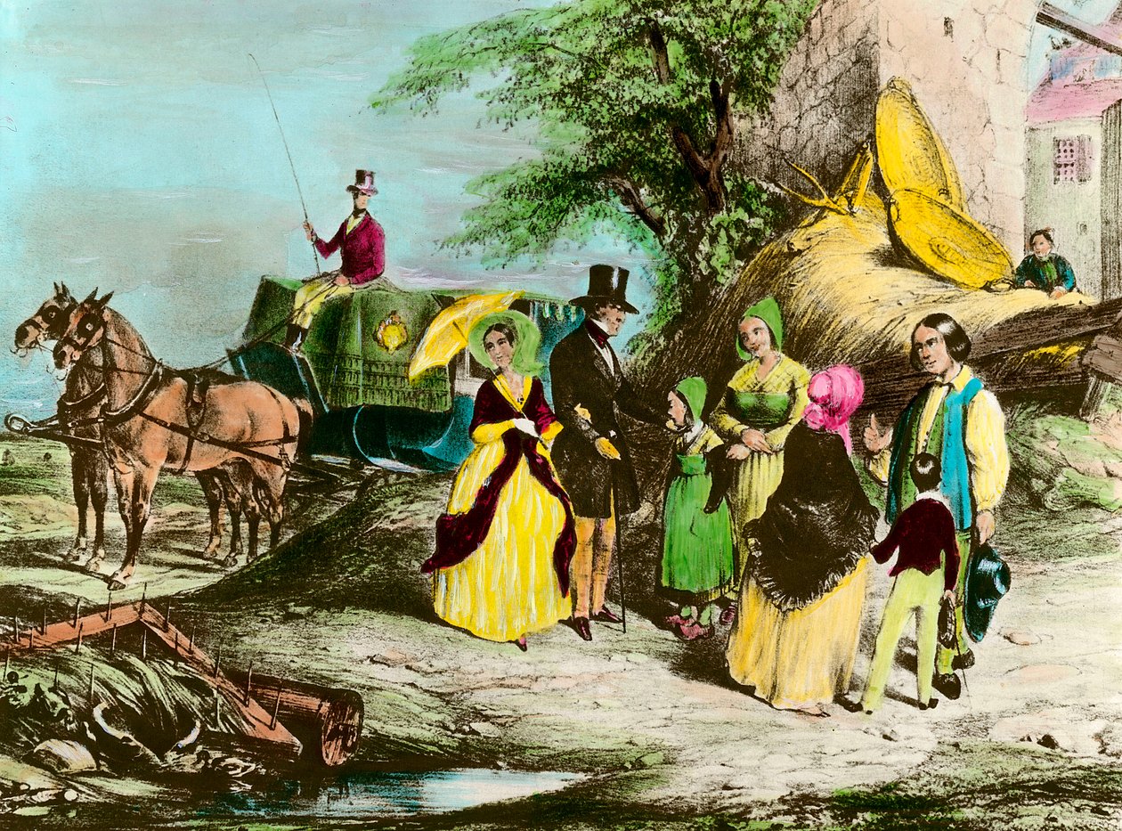 The Lord and His Farmer. The Master of the Estate Visits the Peasants by Unknown artist
