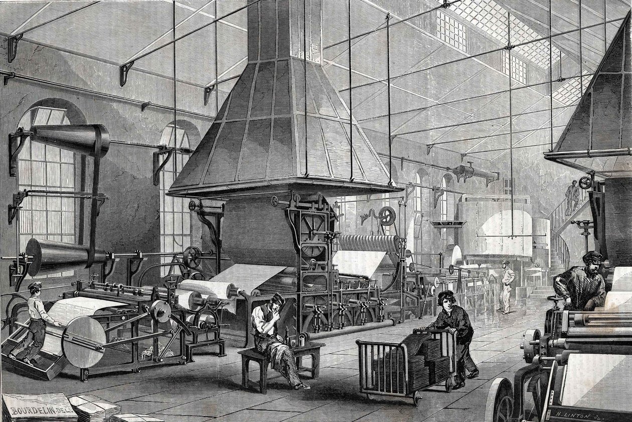 The Machinery Room of a Stationery (engraving) by Unknown artist