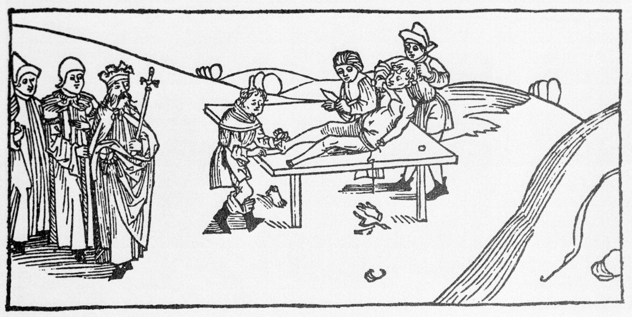 The martyrdom of Saint James the Major inflicted by Herod of Agrippa, King of Judea. Engraving from 