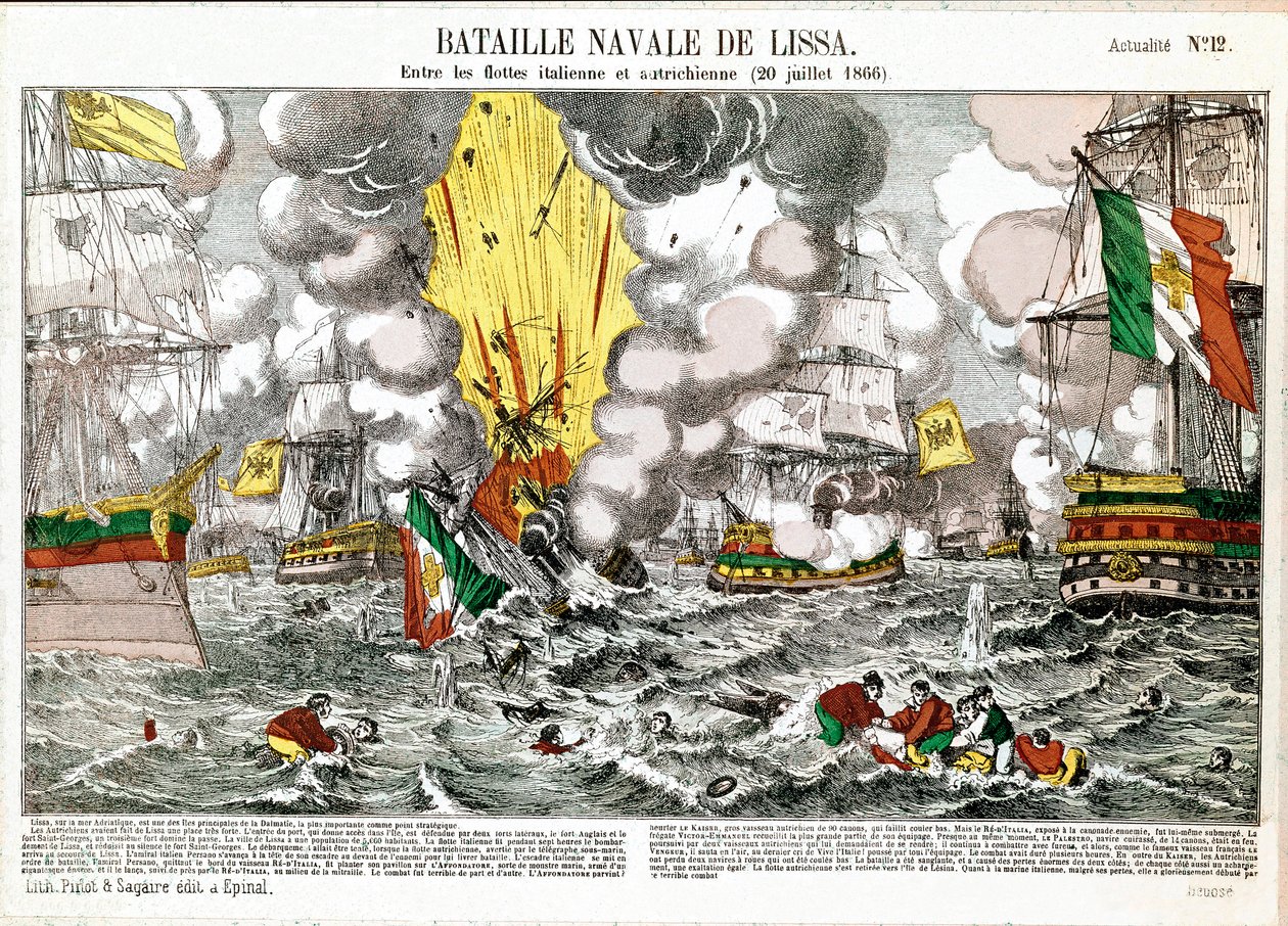 The Naval Battle of Lissa by Unknown artist