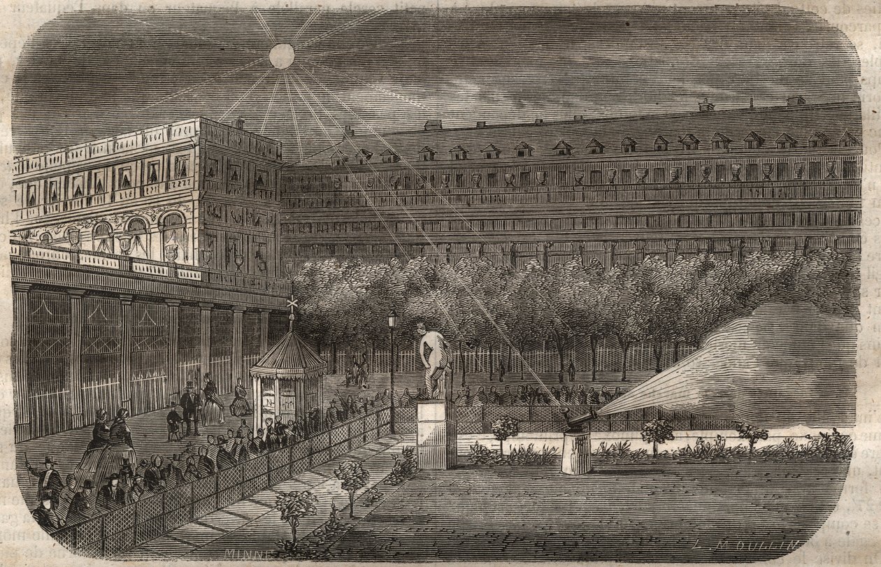 The noon gun at the Palais Royal in Paris by Unknown artist