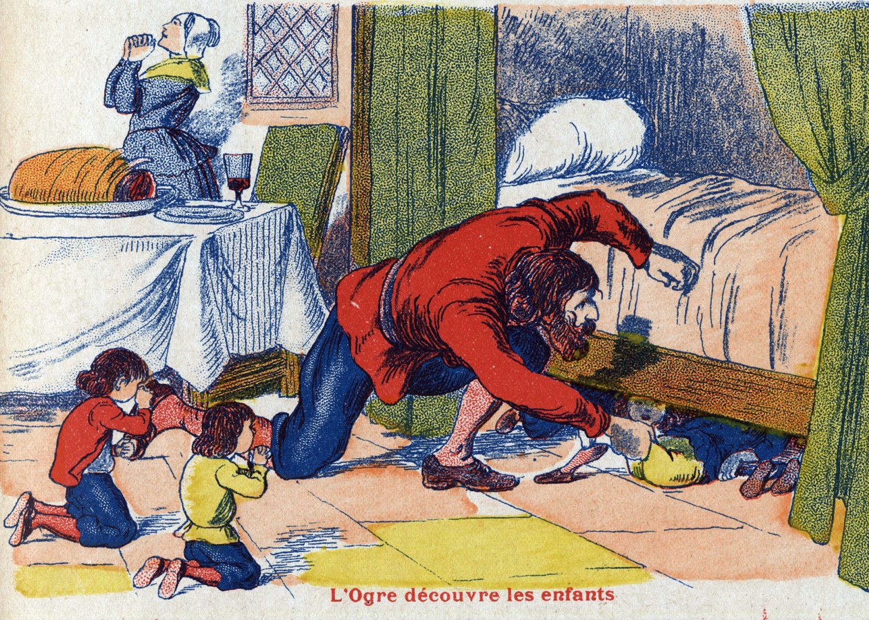 The Ogre Discovers the Children. Illustration for 