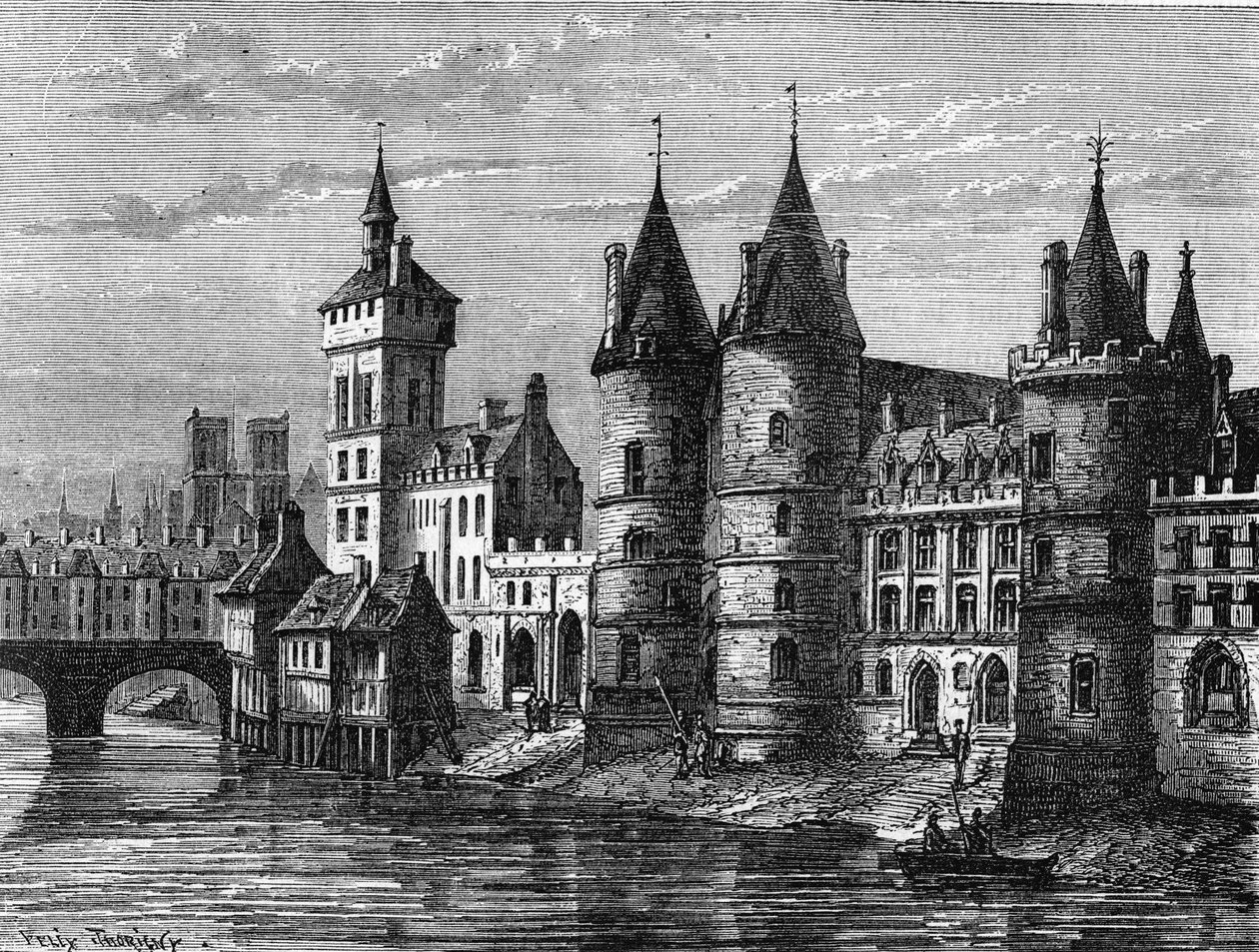 The palace of the city in Paris in the Middle Ages - in 