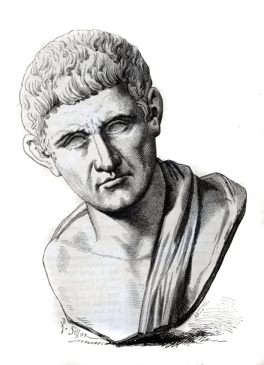 The philosopher Aristotle (384-322 BC) after a sculpture by Palazzo Spada in Rome by Unknown artist
