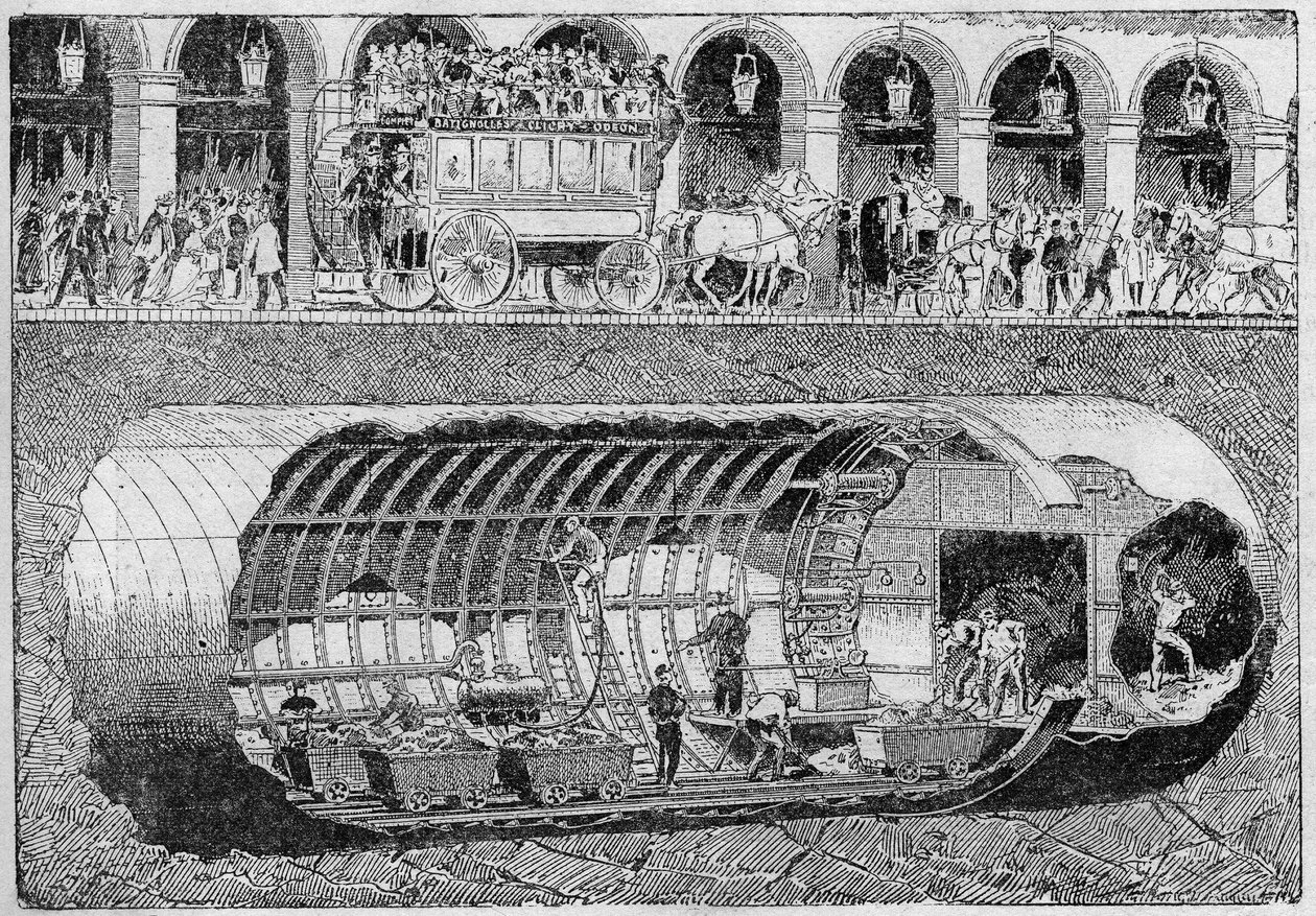 The piercing of the road under the street of Rivoli in 1895 by Unknown artist