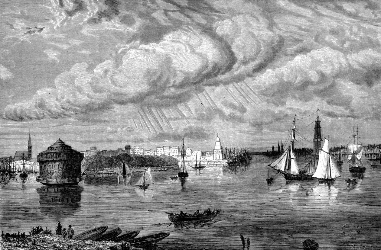 The port of New York around 1860 by Unknown artist
