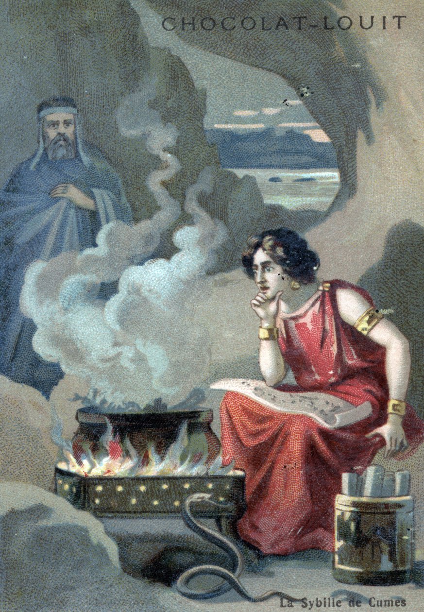 The Priestess Cumean Sibyl Presiding over the Apollonian Oracle at Cumae by Unknown Artist