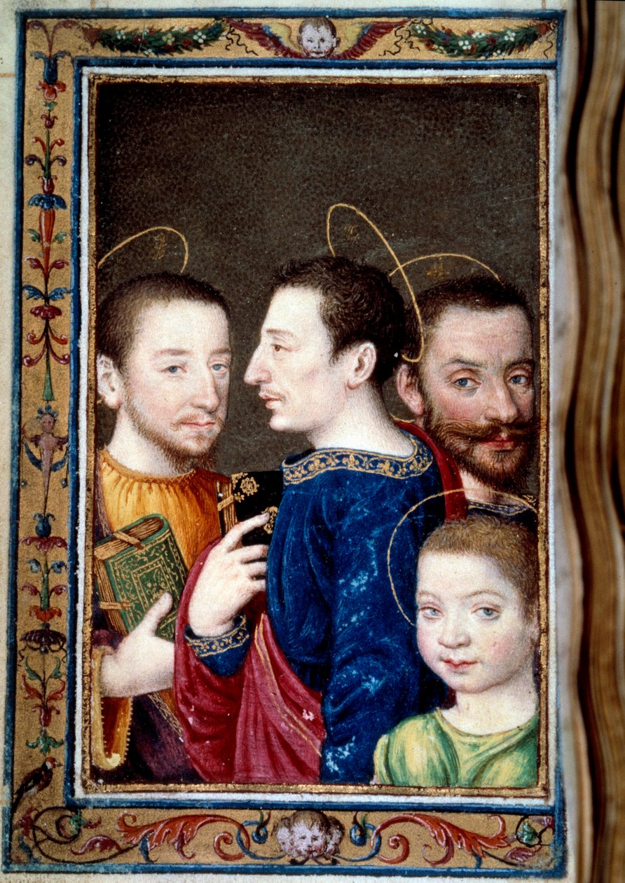 The sons of Francois I (1494-1547): Francois (1518-1536) dolphin, Henry II (1519-1559) and Charles (1522-1545) by Unknown artist