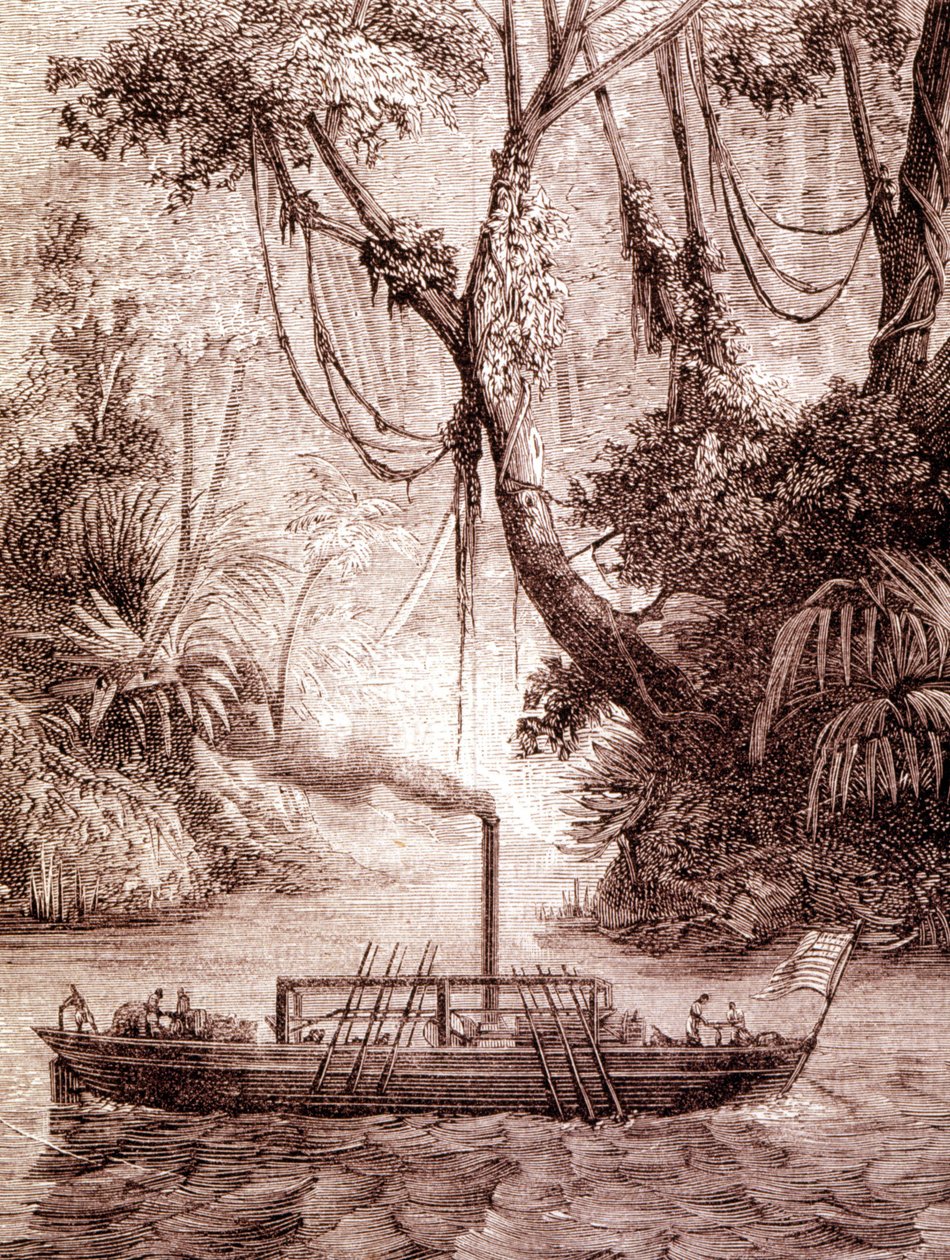 The Steamboat of John Fitch, American Inventor, on the Delaware River Around 1791 by Unknown artist