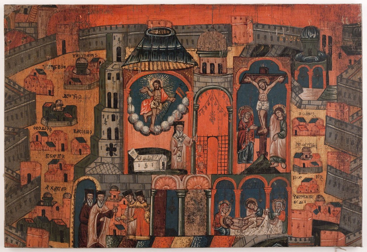 The Week of Renewal. Commemorative Canvas of the Jerusalem Pilgrims by Unknown artist