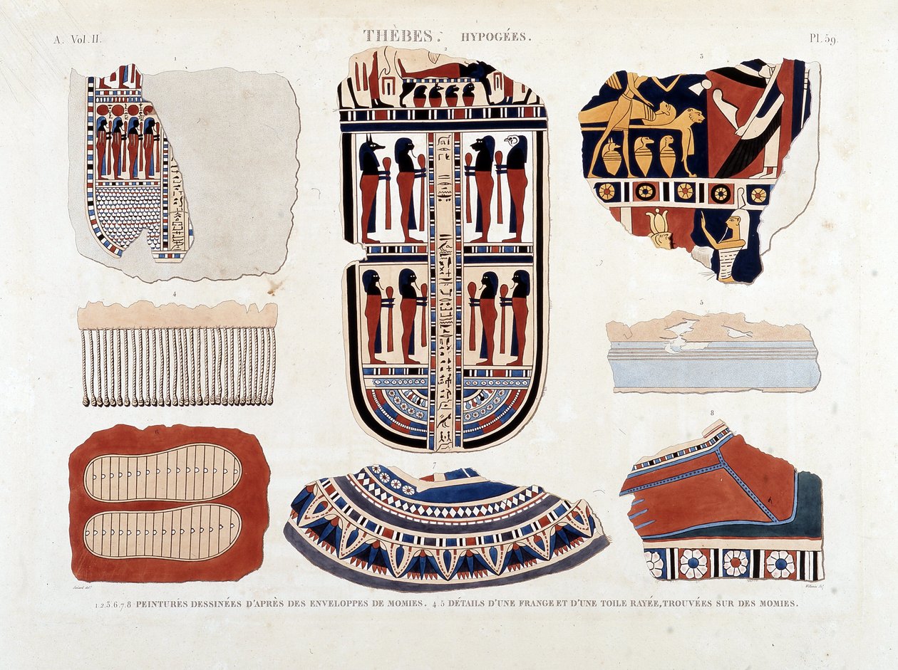 Thebes, Hypogees: Paintings from Mummy Envelopes - in 