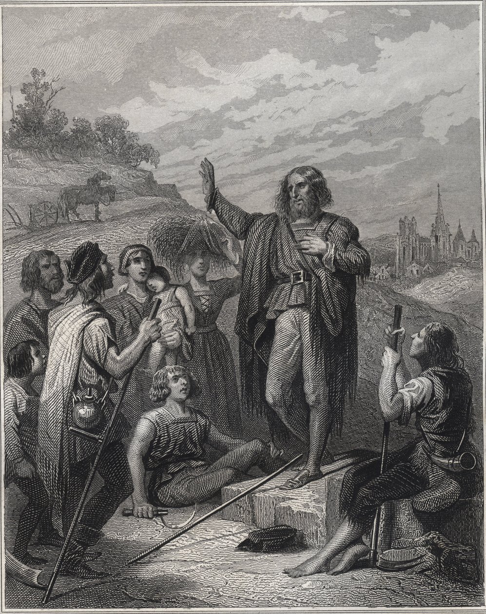 Thomas Muntzer Preaching - Engraving in 
