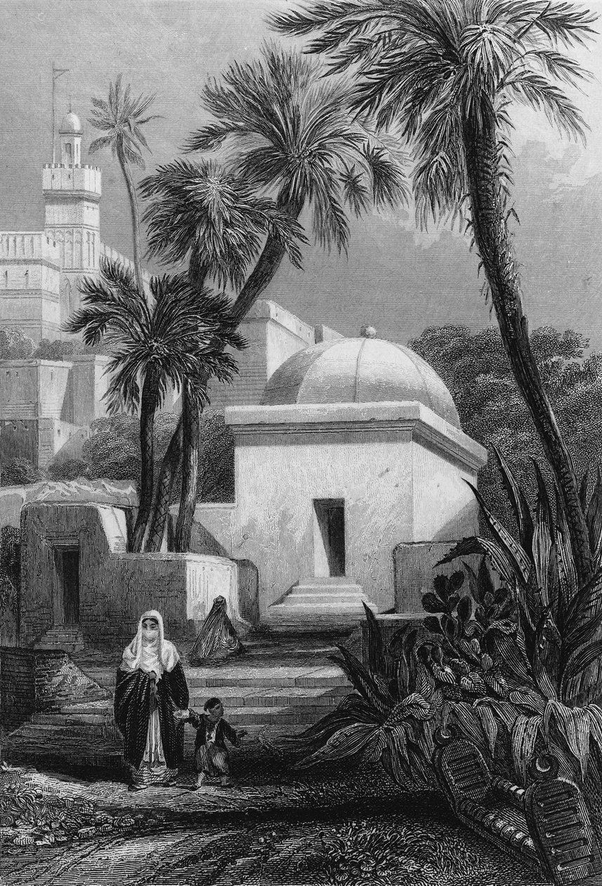Tombs of the Moorish inhabitants in a cemetery of Algiers in Bab-el-Oued by Unknown artist