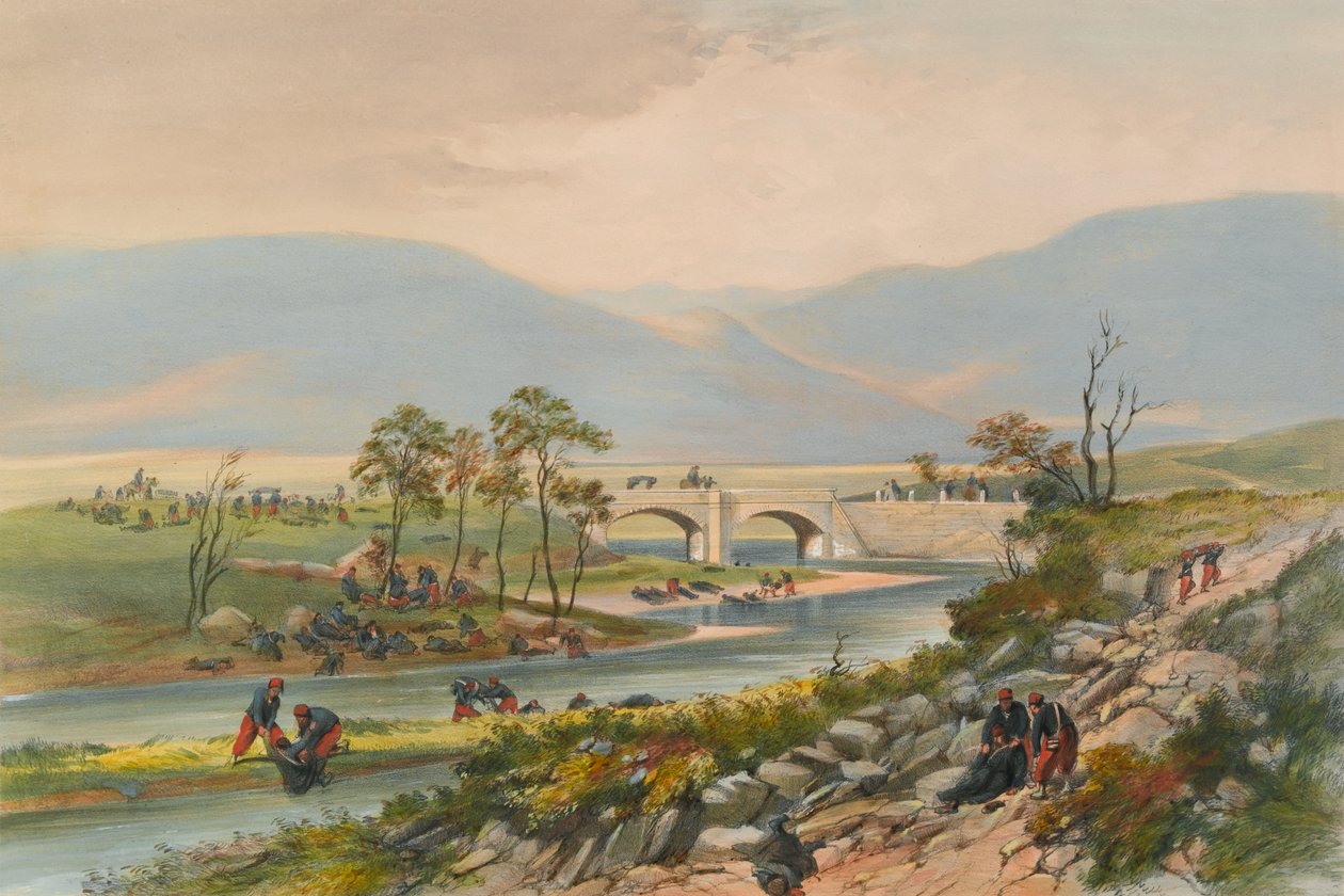 Traktir Bridge after the Battle of Tchernaya, 1855 by Unknown