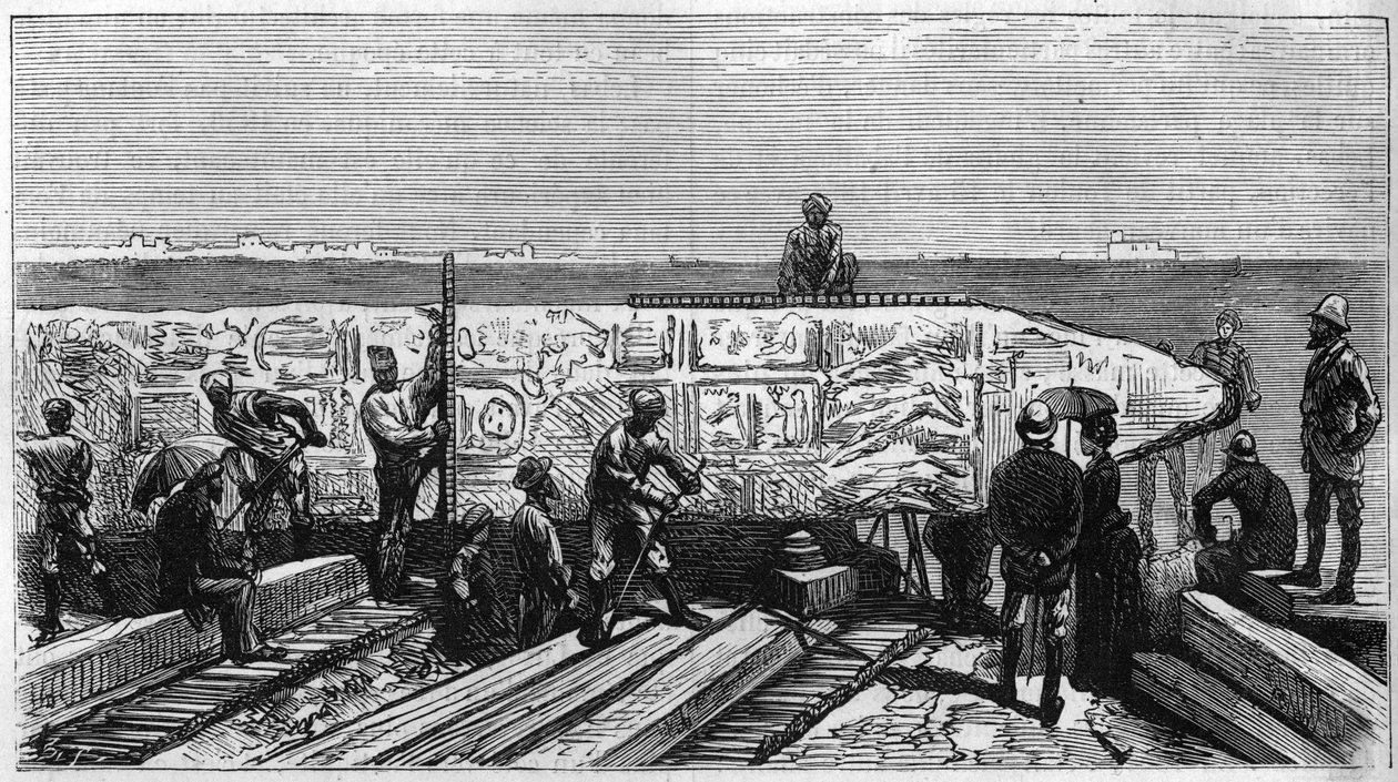 Transport of the obelisk known as 