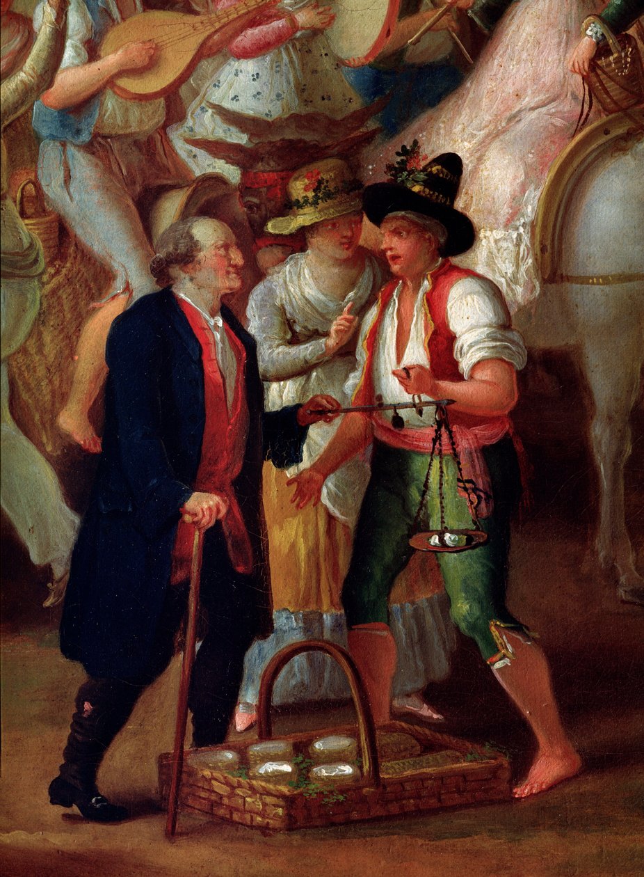 Travelling Seller of Mozzarellas by Unknown artist