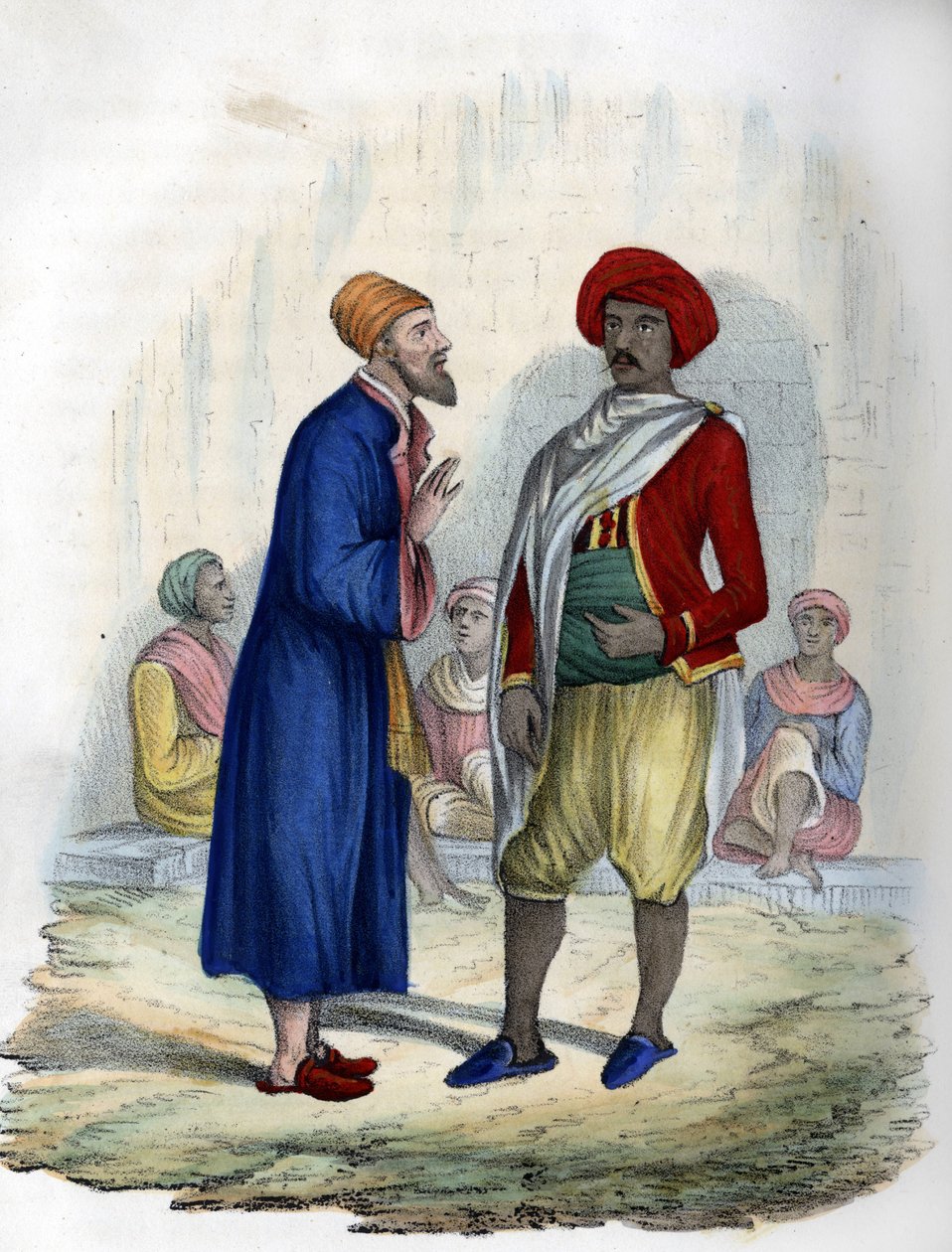 Two men in the streets of Algiers in 1830. In 