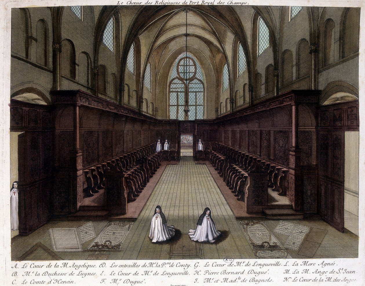 Two nuns praying at the abbey of Port Royal des Champs by Unknown artist