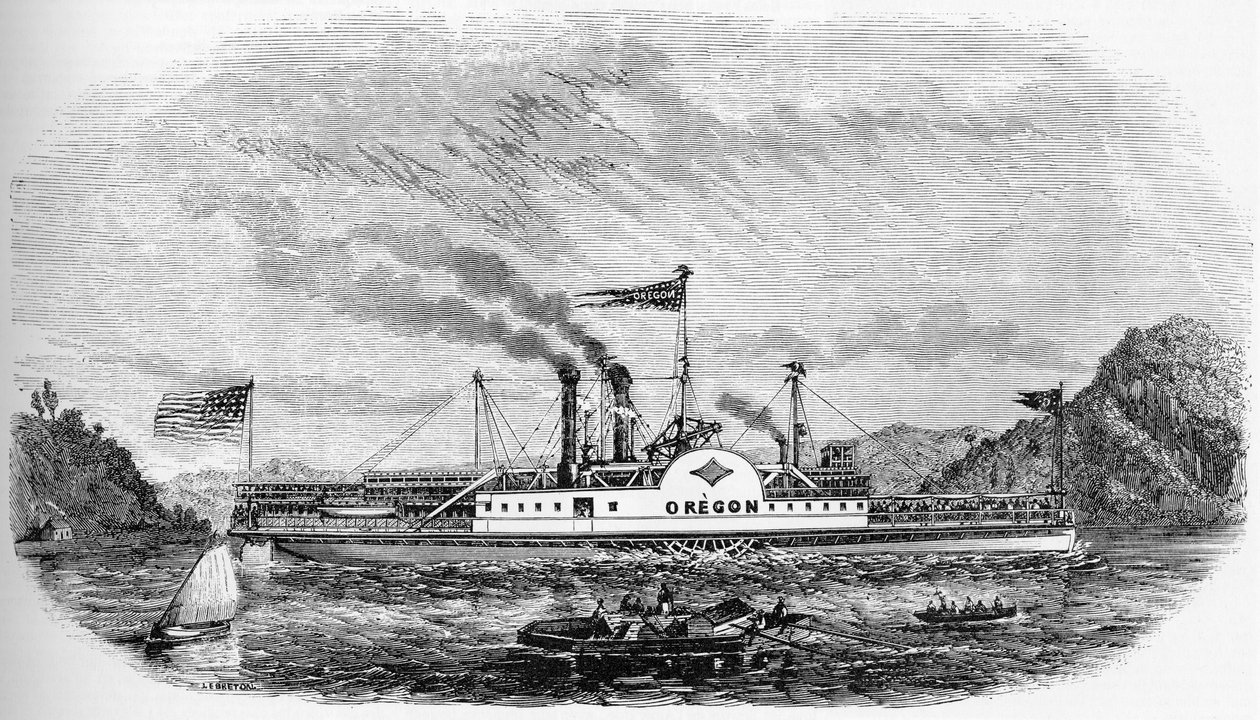 USA History: Steamboat - Oregon by Unknown artist