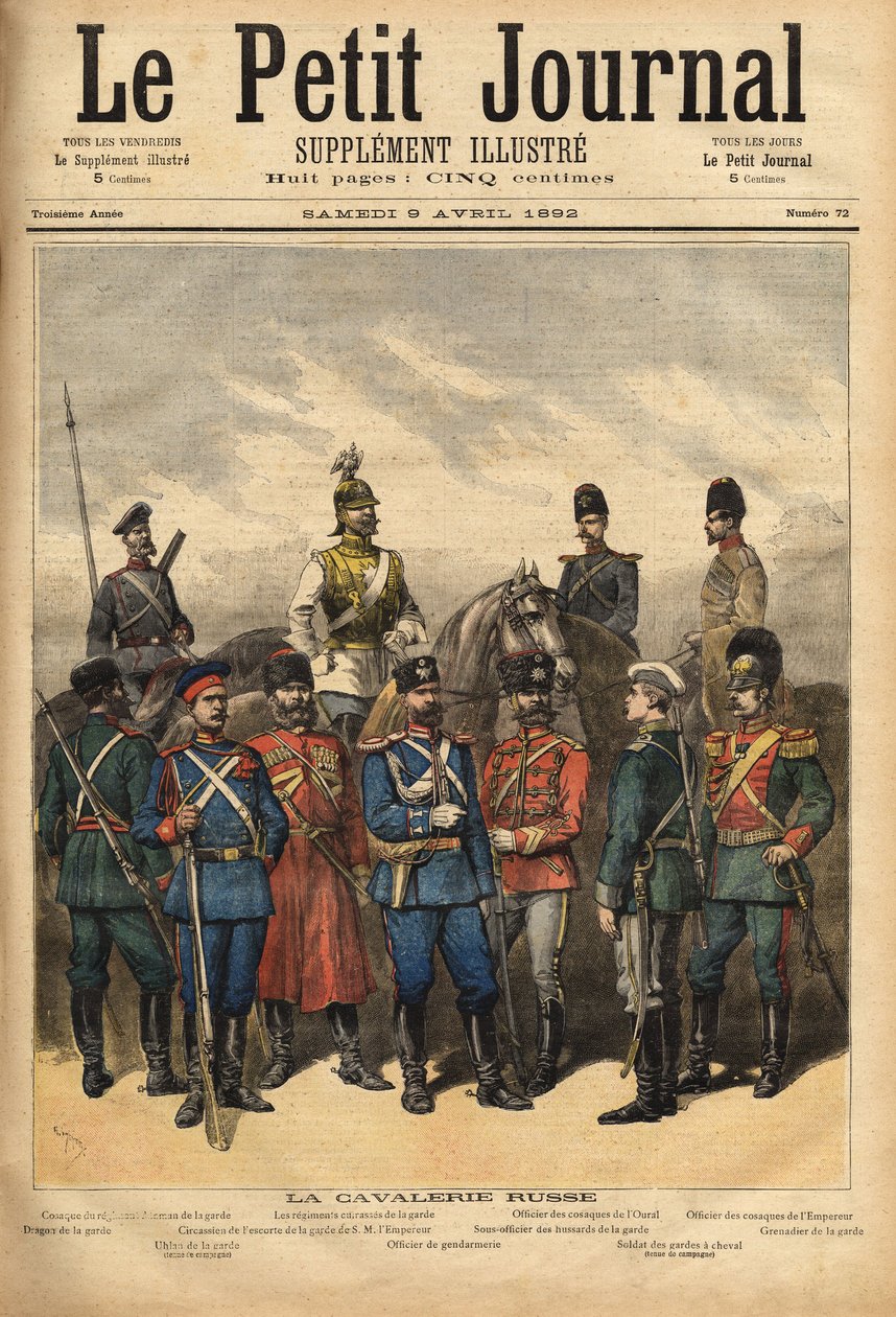 Uniforms of the Russian Cavalry by Unknown artist