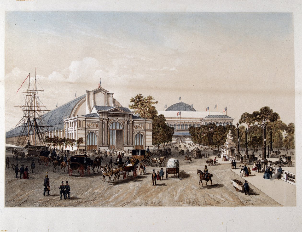 Universal Exhibition of 1855: the Palace of Industry - Lithography by Unknown artist