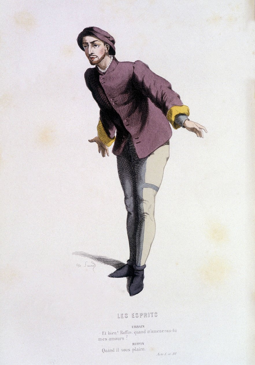 Urbain in “les esprits” (by Pierre de Larivey in 1579), in “le theatre francais au 16 eme et 17 eme ecle anterieur à Moliere” by Edouard Fournier by Unknown artist