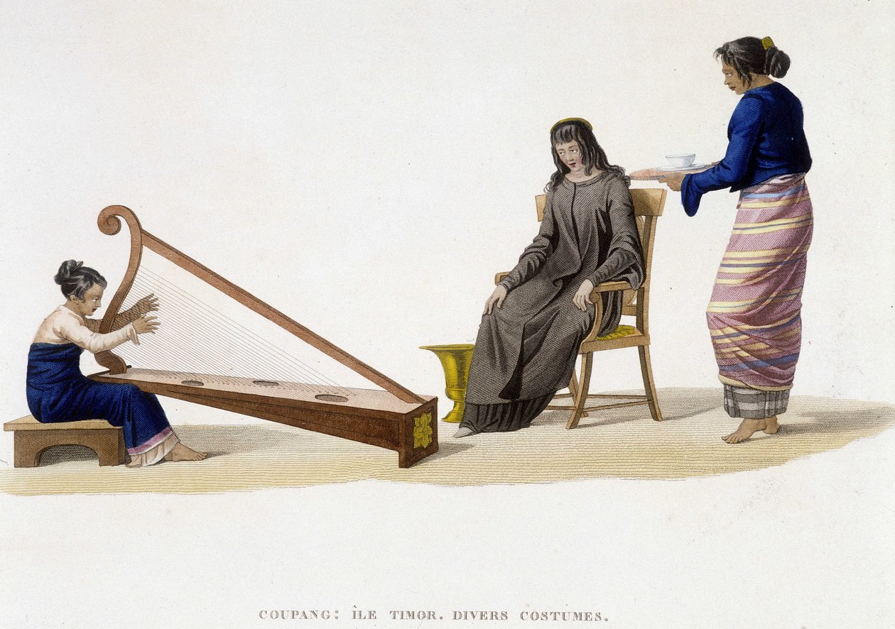 Various costumes of women from Timor Island (Coupang) by Unknown artist