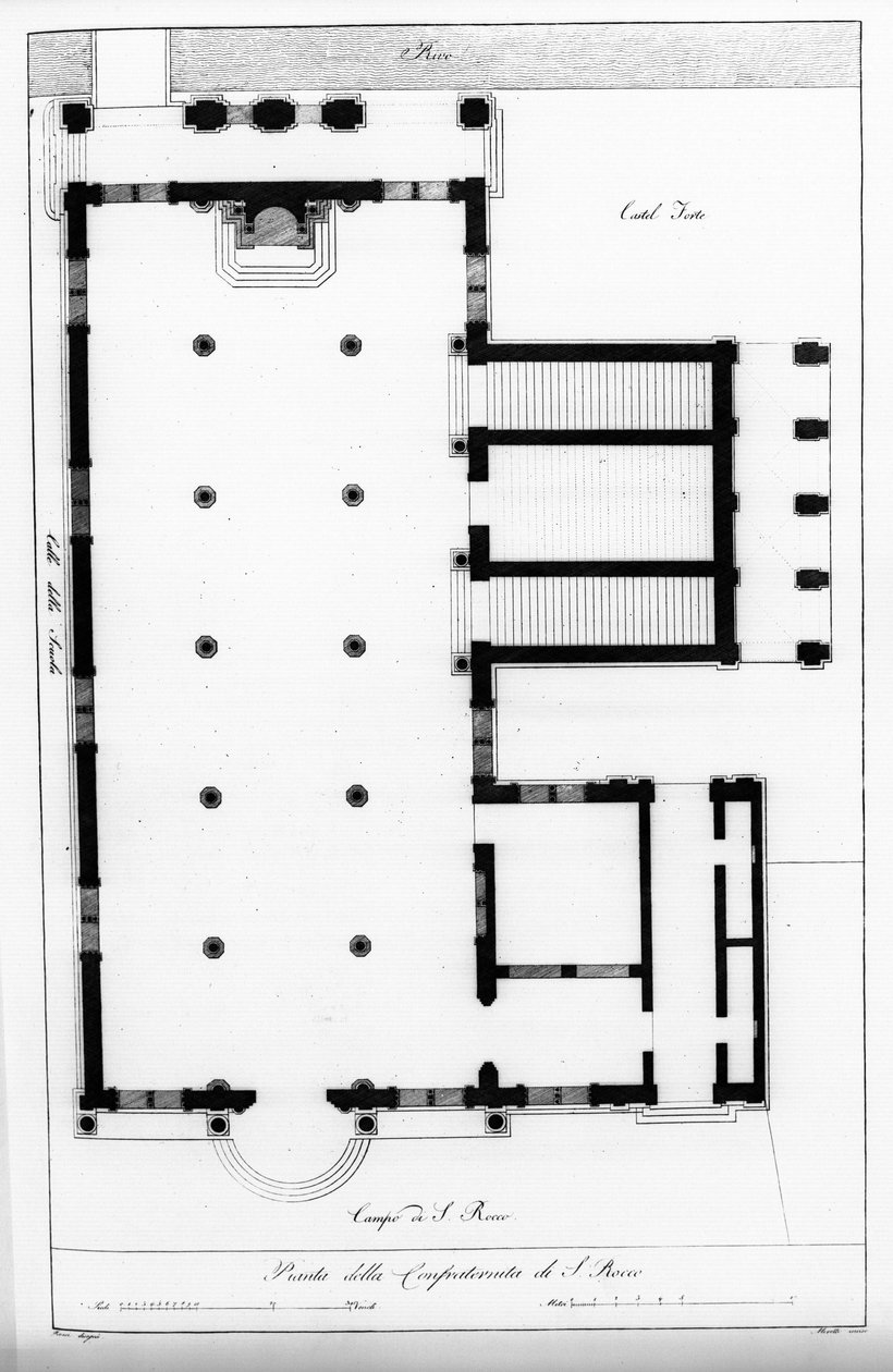 Venice. School of San Rocco, founded in 1478. Plan. by Unknown artist
