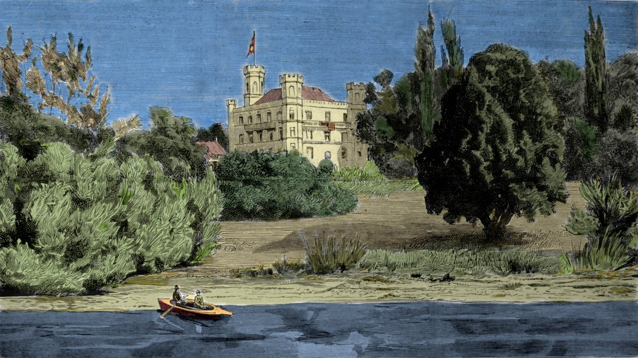 View of Berg Castle and Lake Starnberg by Unknown artist