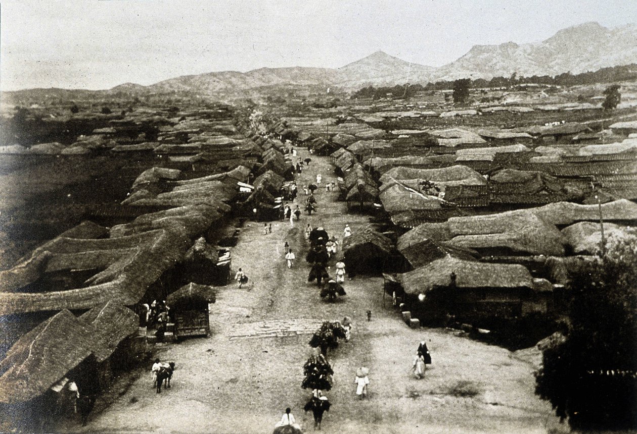 View of Chongro Avenue in Seoul (capital city of Korea) in the 19th century by Unknown artist