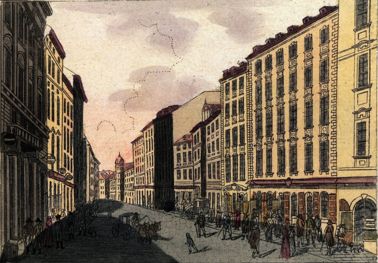 Wien-Kohlmarkt 水彩画 H. Frücht Joris Hoefnagel Coasters - Getty Museum Store 絵画