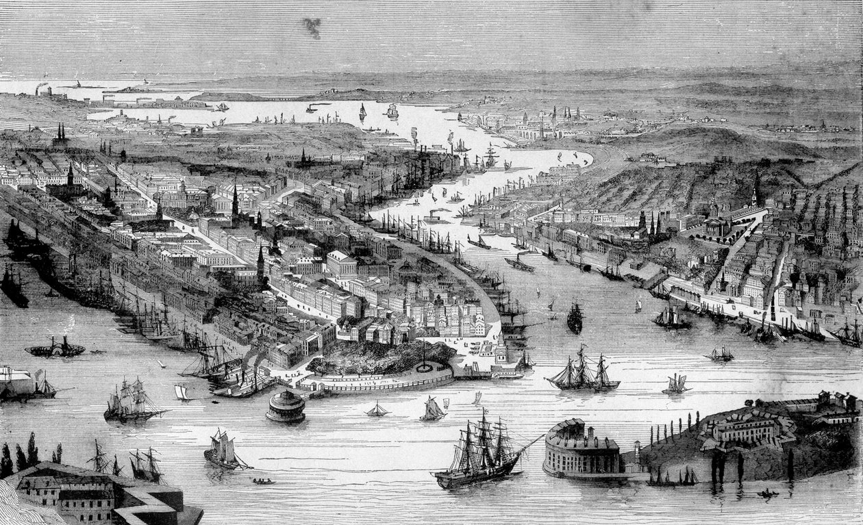 View of New York around 1840 by Unknown artist