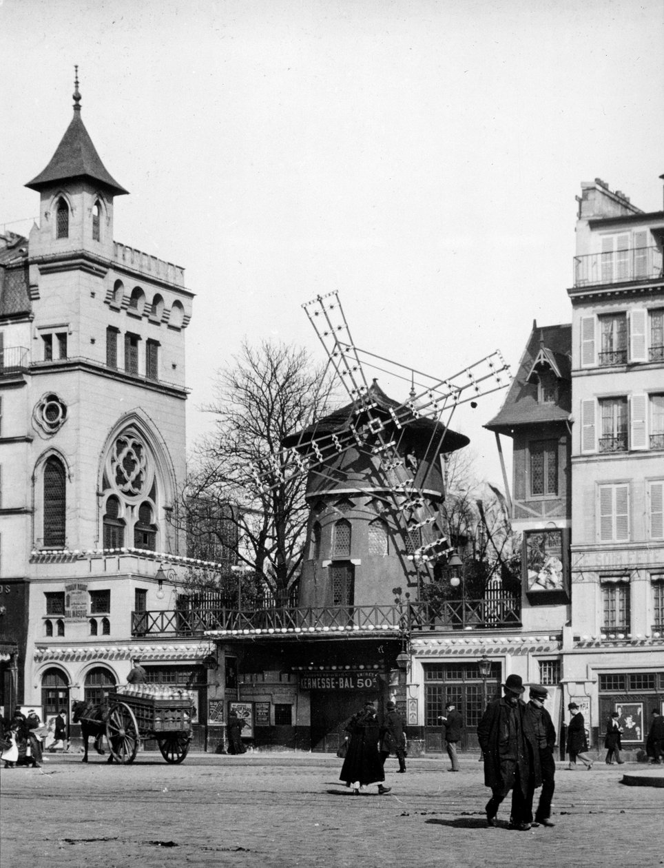 View of Paris: Le Moulin Rouge, Quartier Montmartre by Unknown artist