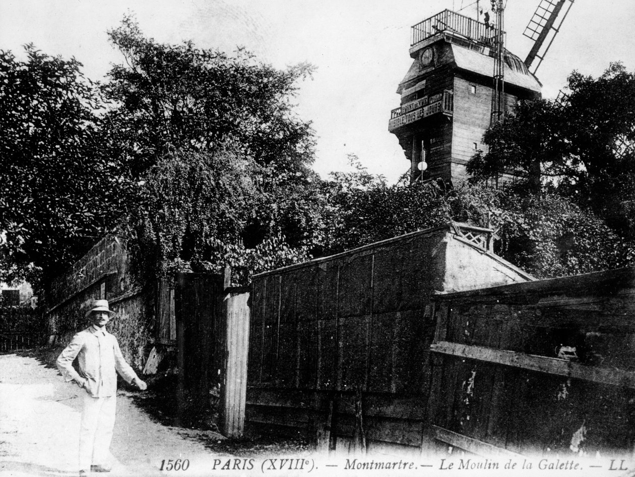 View of Paris: Le Moulin de la Galette, Quartier Montmartre by Unknown artist