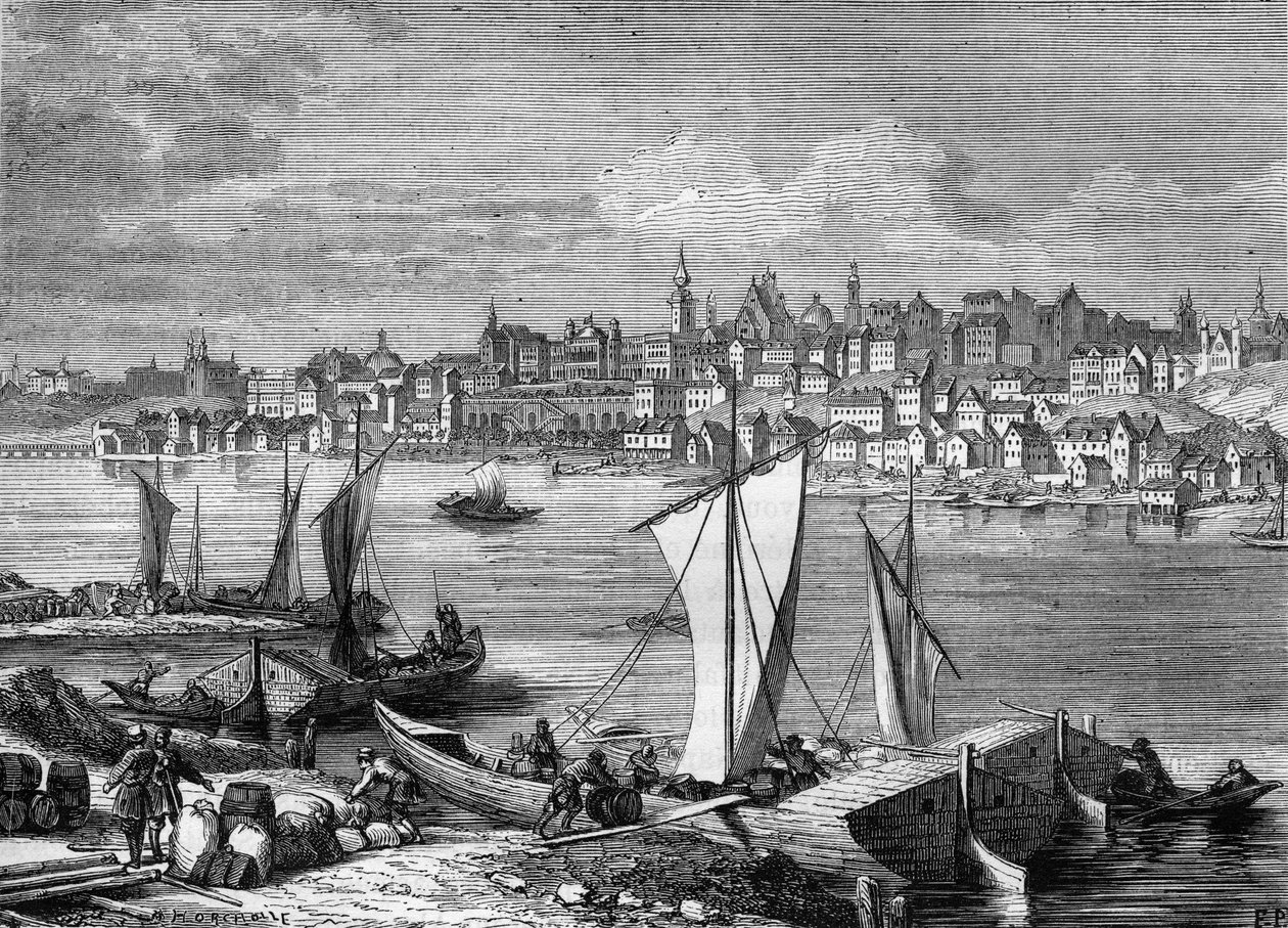 View of Warsaw City in Poland in 1812 by Unknown artist